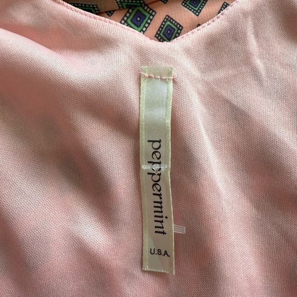 Peppermint Geometric Patterned Sleeveless Dress Size Large - Picture 6 of 7